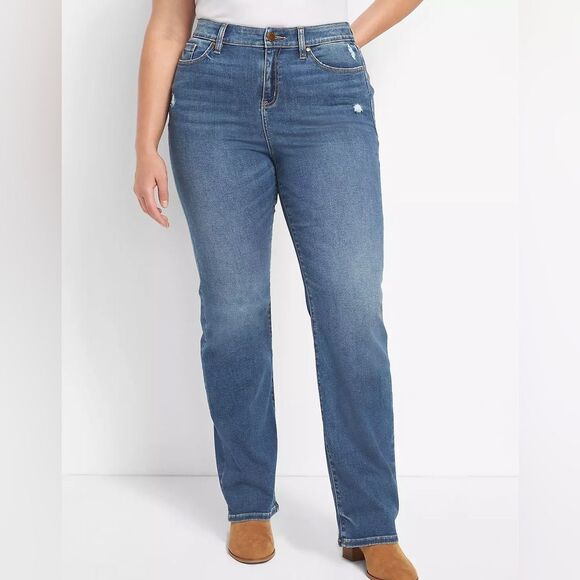 Lane Bryant Denim - LANE BRYANT Fit Genius High Rise Boot Jeans Medium Wash Magic Waistband 26/28